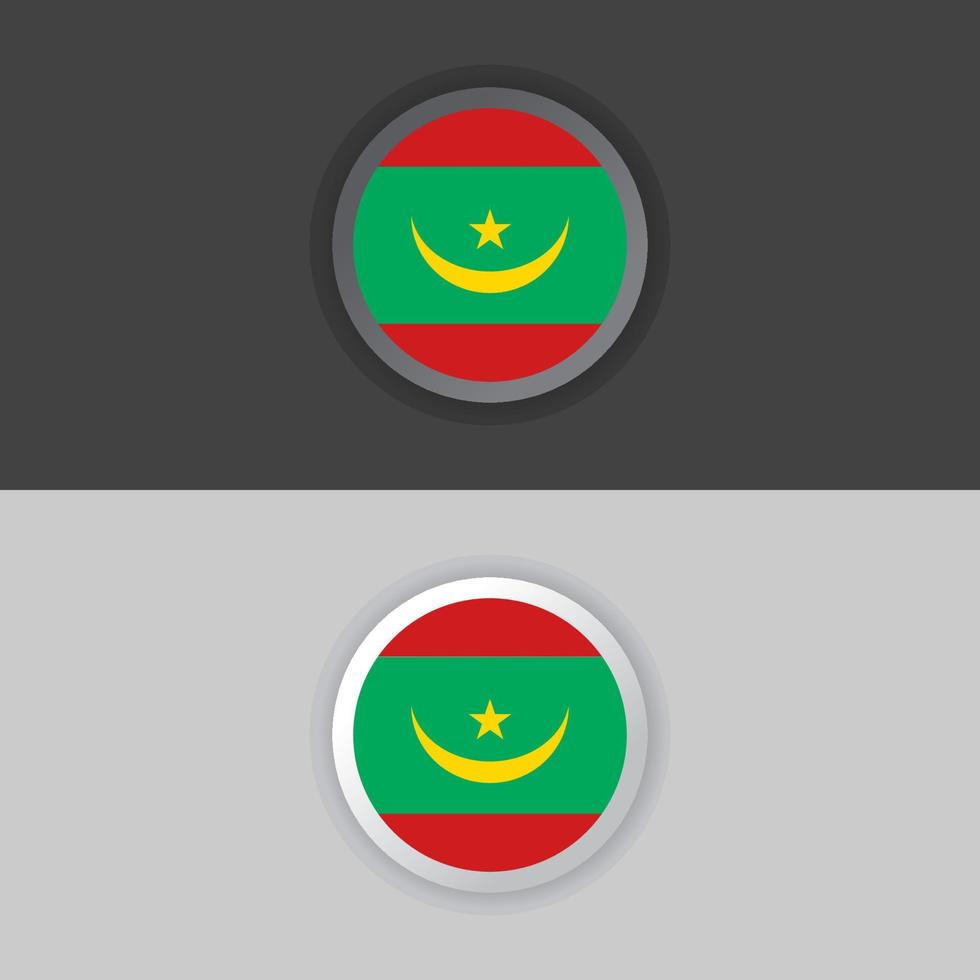 ilustración de la plantilla de la bandera de mauritania vector