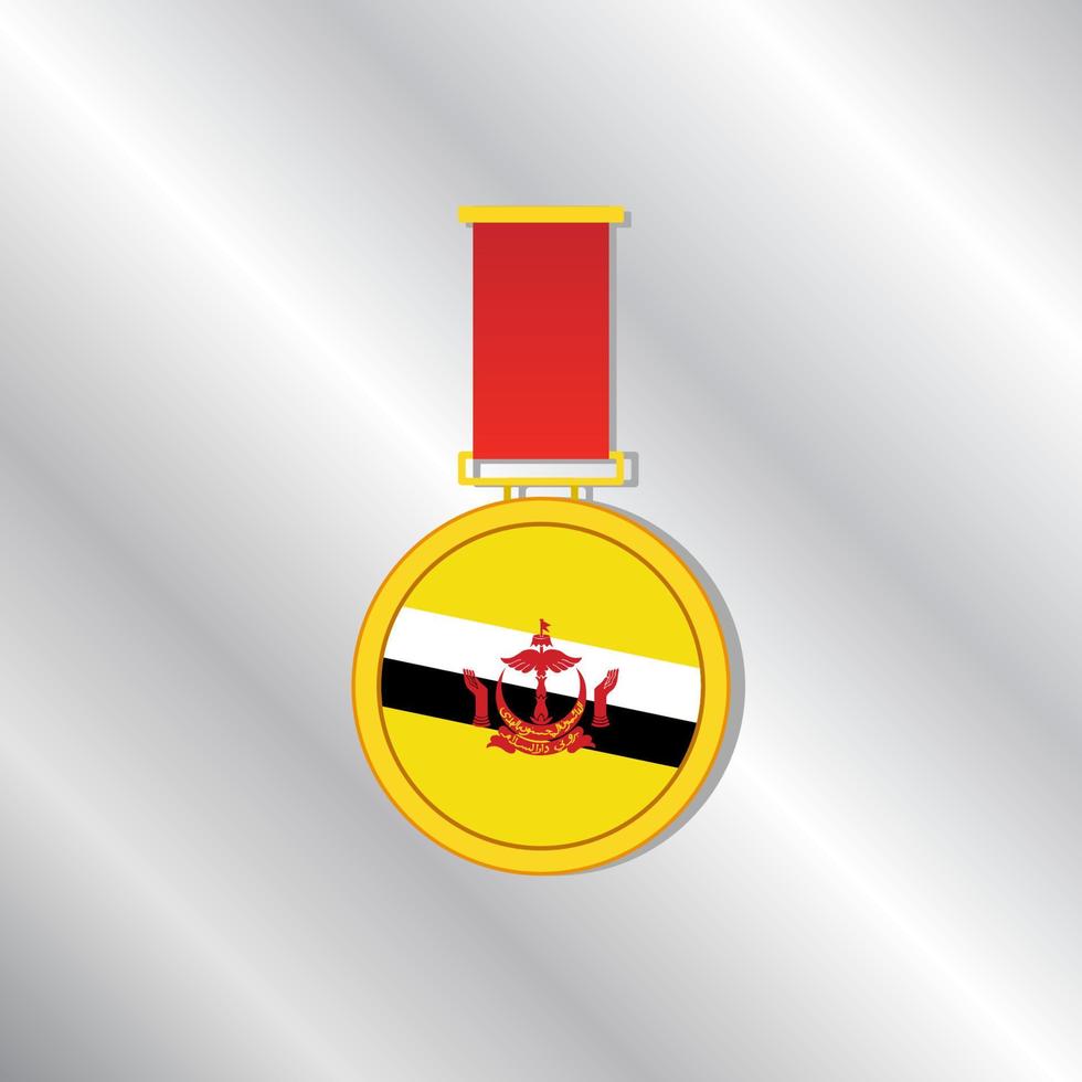 Illustration of Brunei flag Template vector
