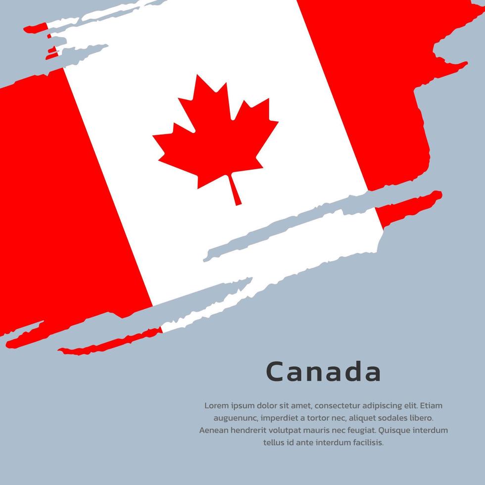 ilustración de la plantilla de la bandera de canadá vector