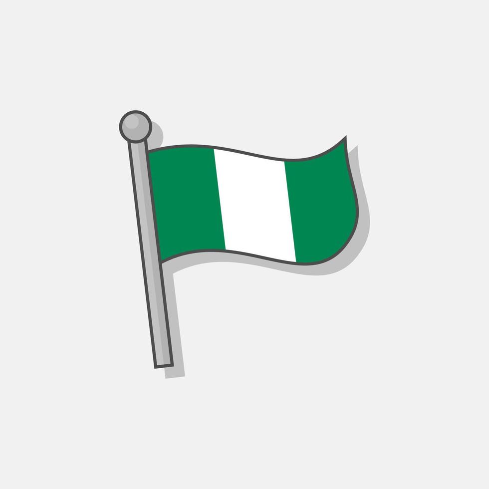 ilustración de la plantilla de la bandera de nigeria vector