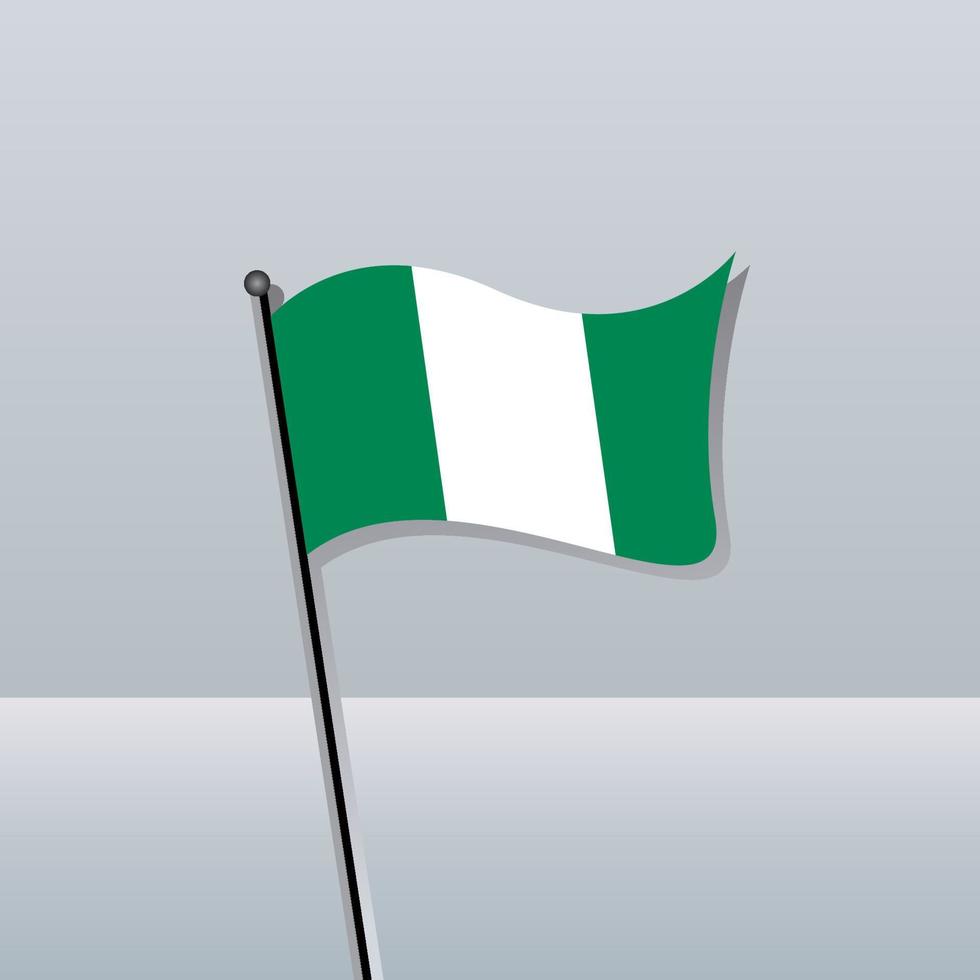 ilustración de la plantilla de la bandera de nigeria vector