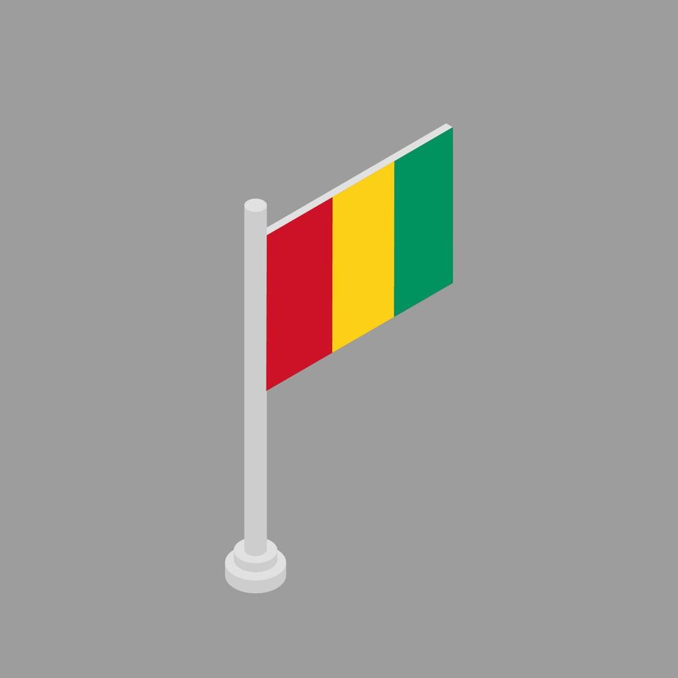 Illustration of Guinea flag Template vector