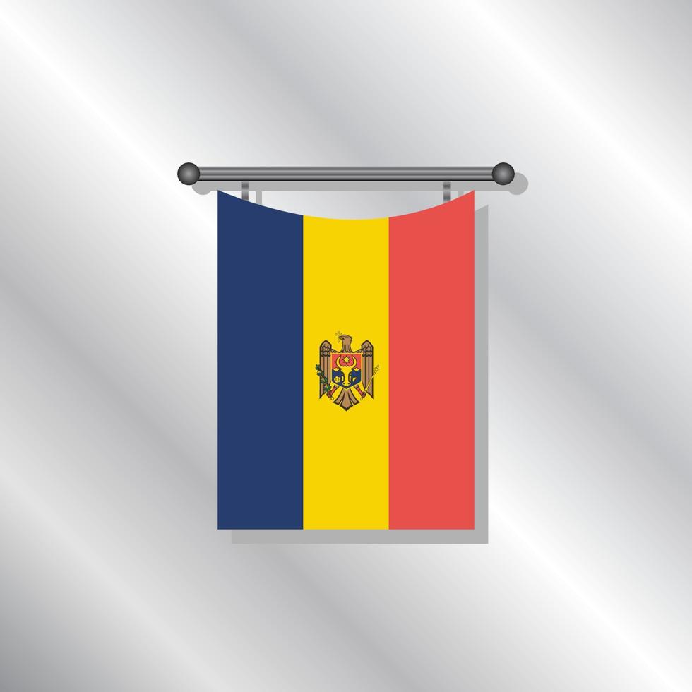 Illustration of Moldova flag Template vector