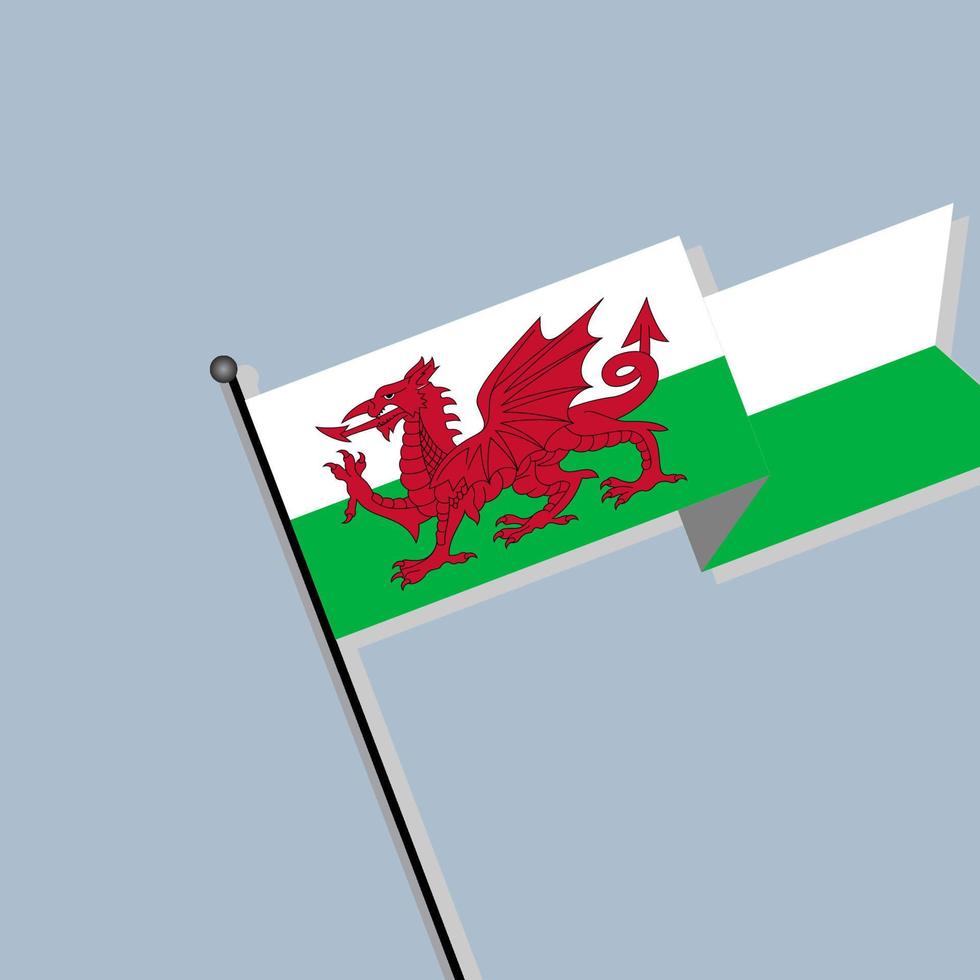 Illustration of Wales flag Template vector