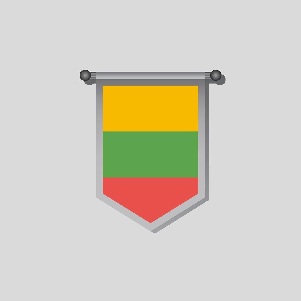 Illustration of Lithuania flag Template vector