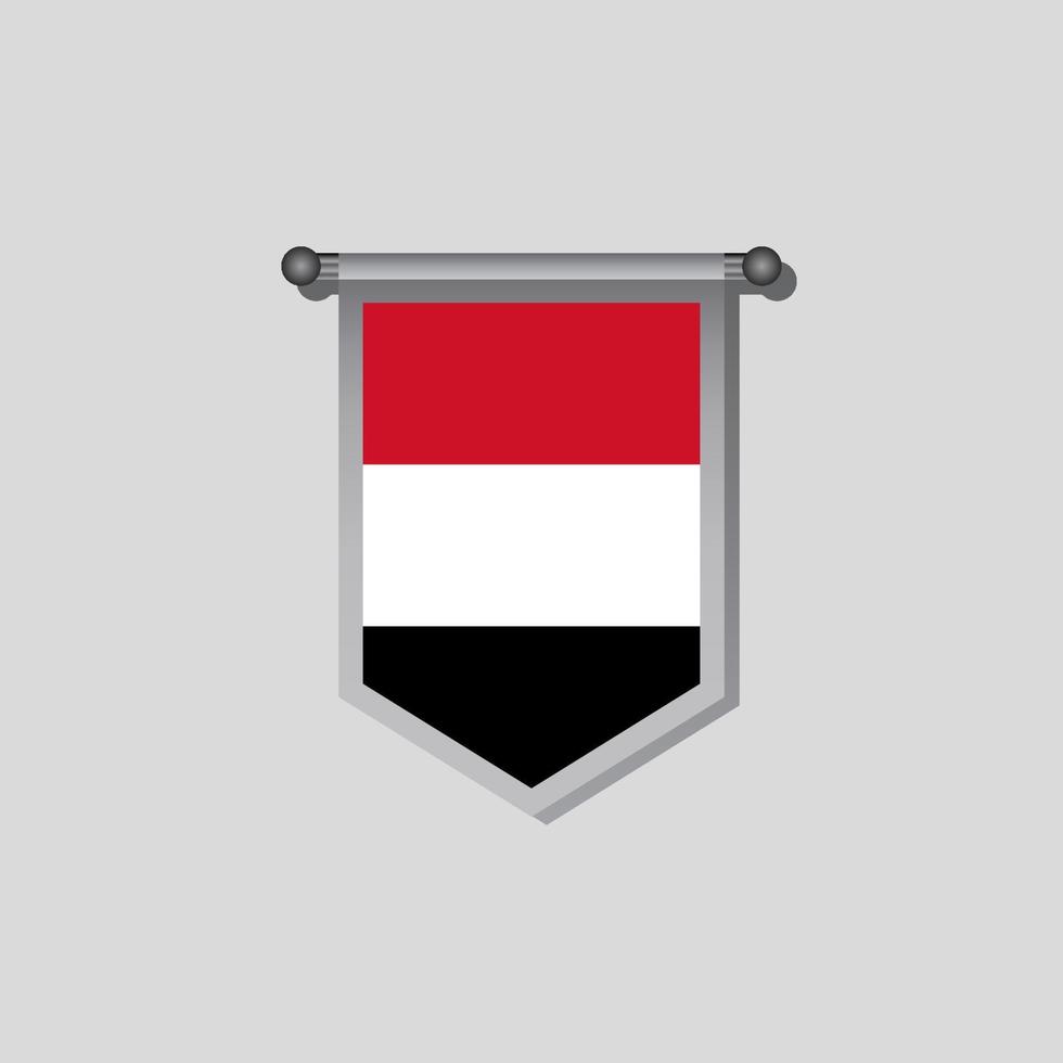 Illustration of Yemen flag Template vector