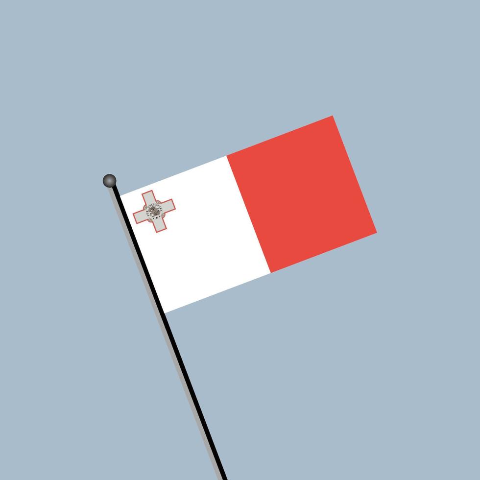 ilustración de la plantilla de la bandera de malta vector