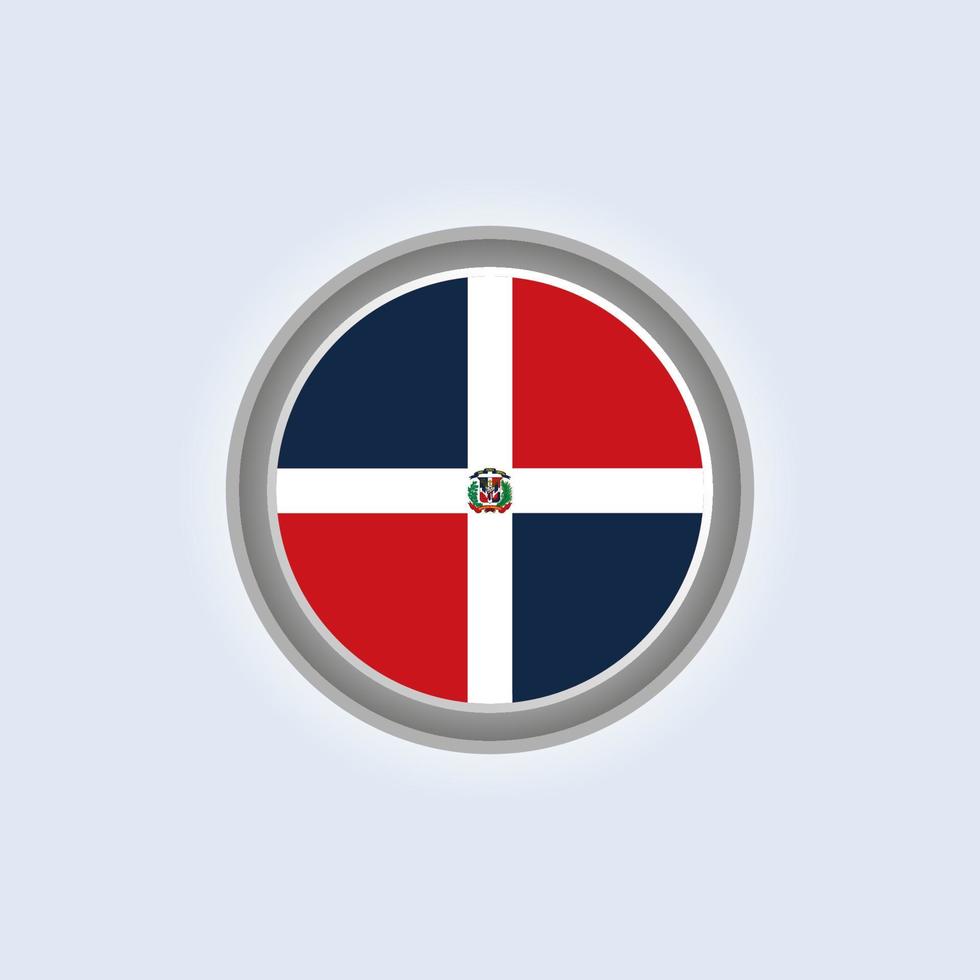 ilustración de la plantilla de la bandera de la república dominicana vector