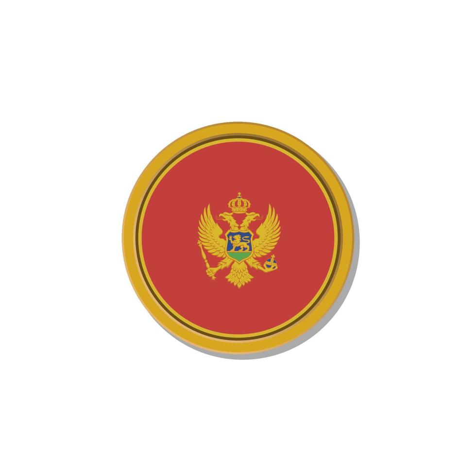 Illustration of Montenegro flag Template vector