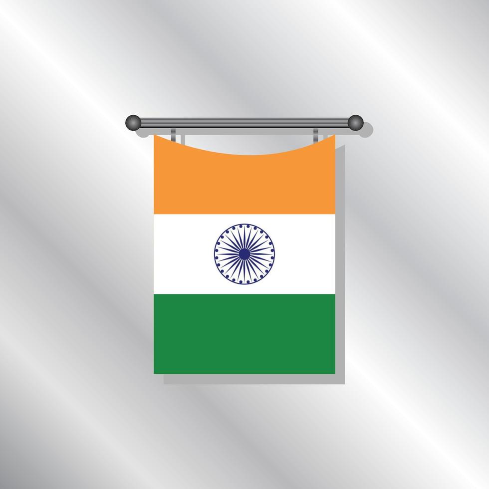 ilustración de la plantilla de la bandera india vector