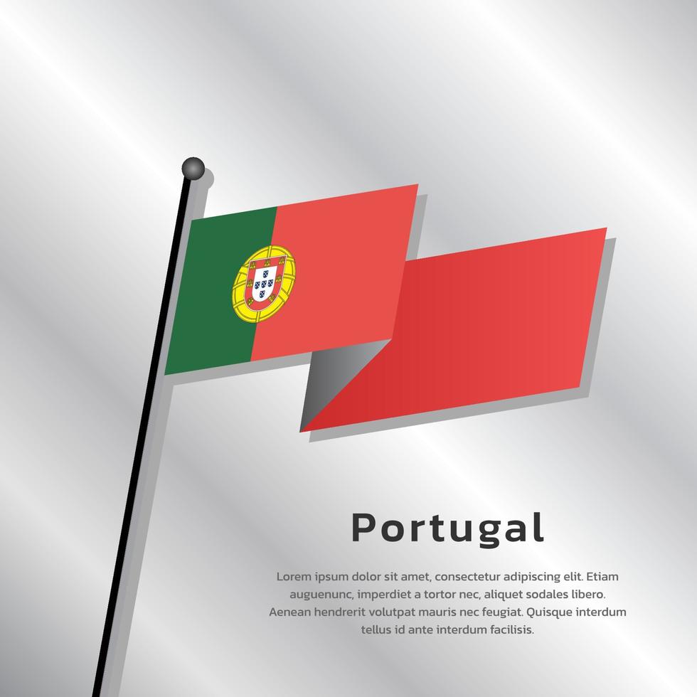 ilustración de plantilla de bandera de portugal vector