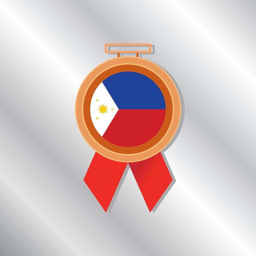 ilustración de la plantilla de la bandera de filipinas vector