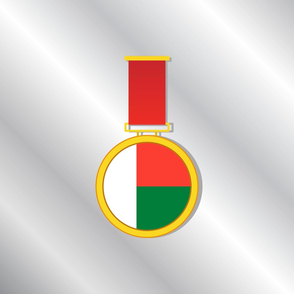 ilustración de la plantilla de la bandera de madagascar vector