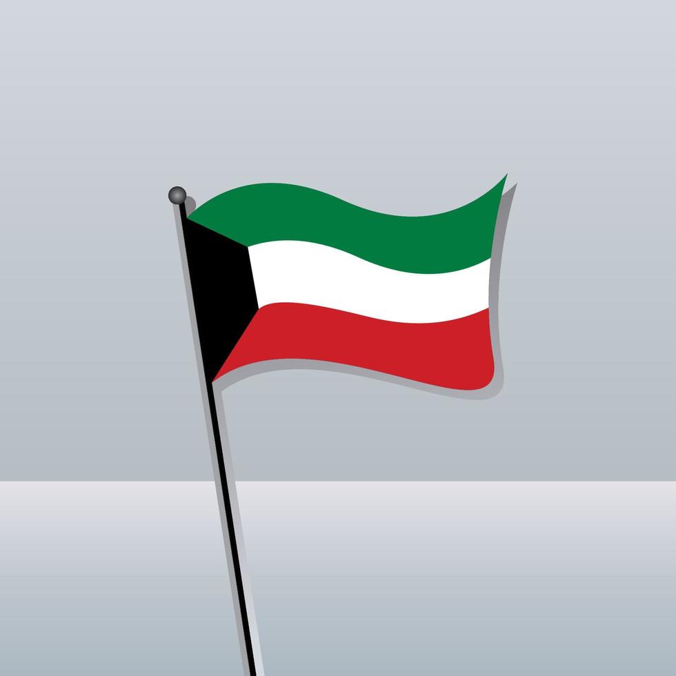 ilustración de la plantilla de la bandera de kuwait vector