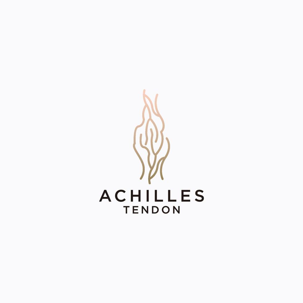 Achilles tendom logo icon design template flat vector