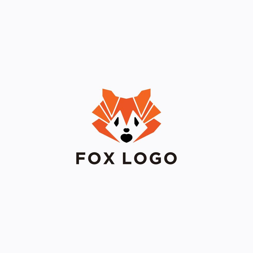 Fox logo icon design template flat vector