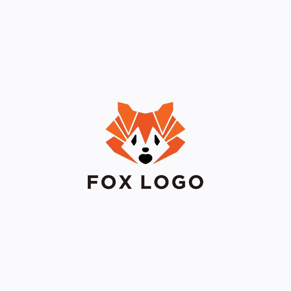 Fox logo icon design template flat vector