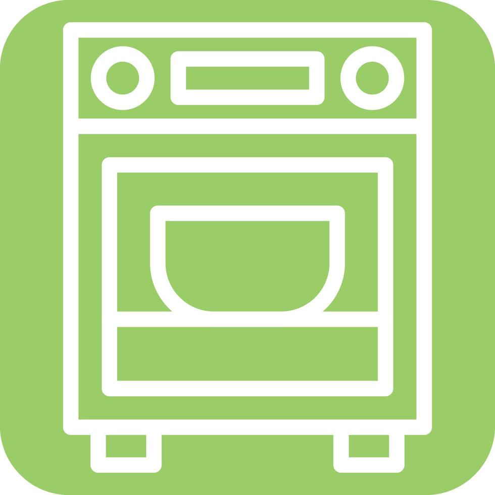 estilo de icono de horno vector