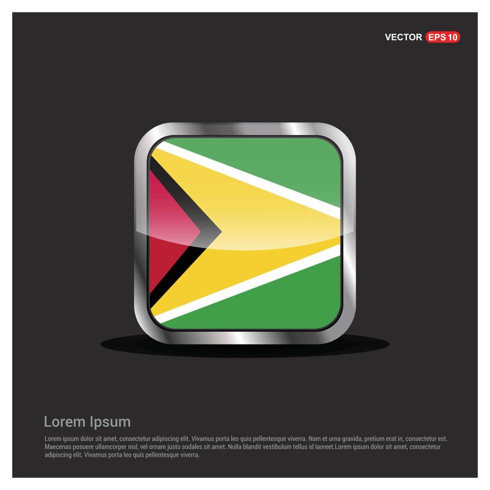 Guyana flag design vector