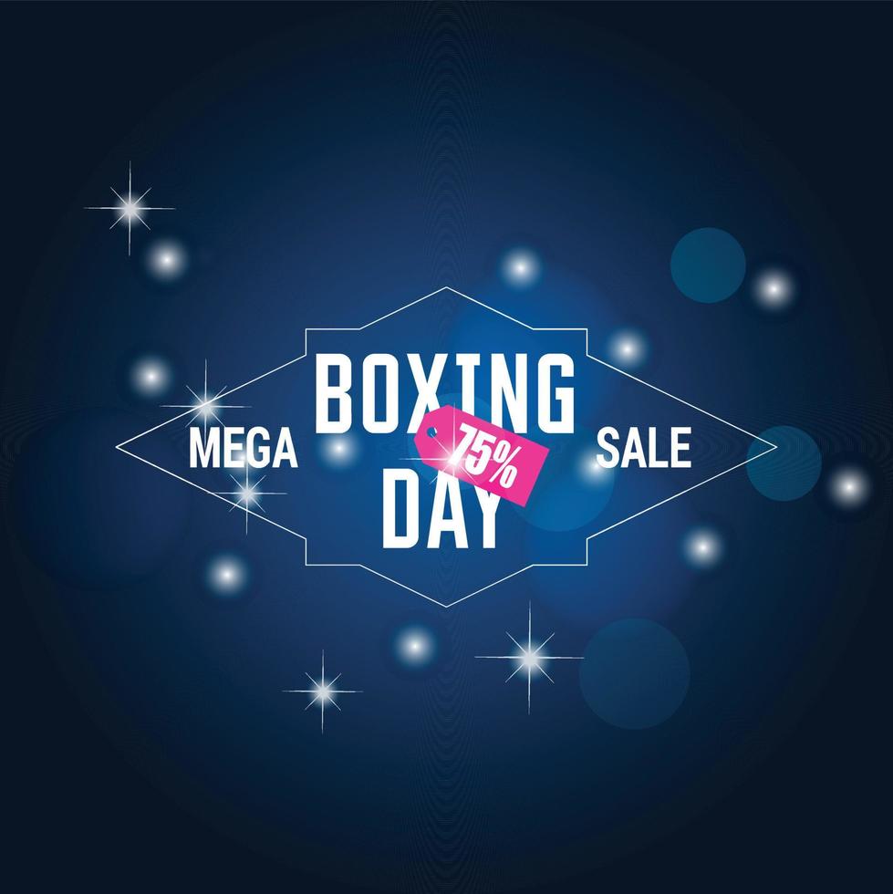 Boxing day sale card with elegent design vector