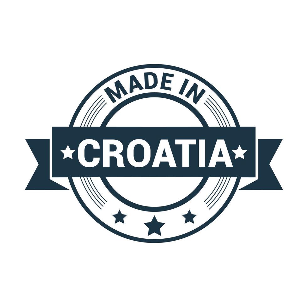 Croatia stamp design vector