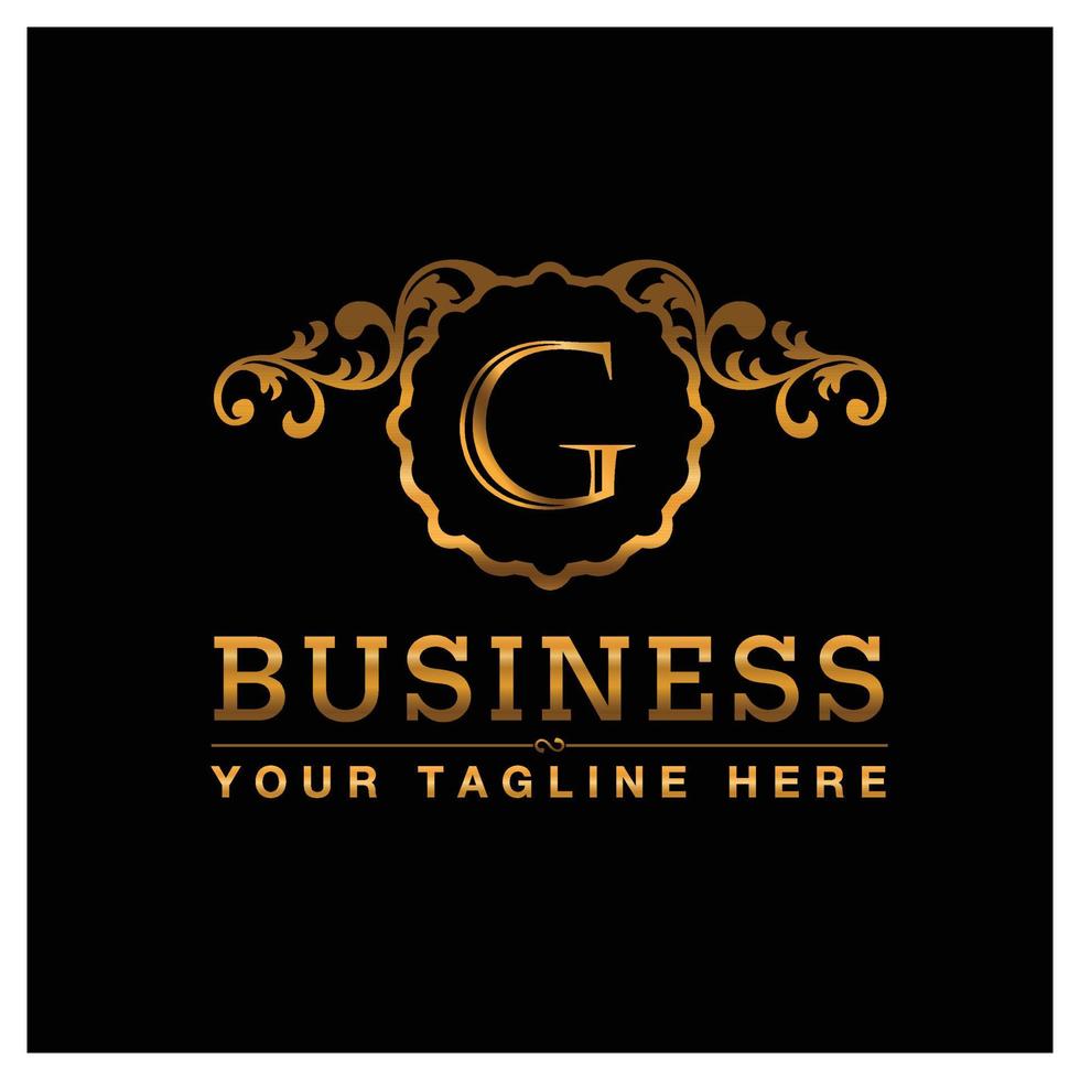 Alphabetic logo design with elegent design and typography vector