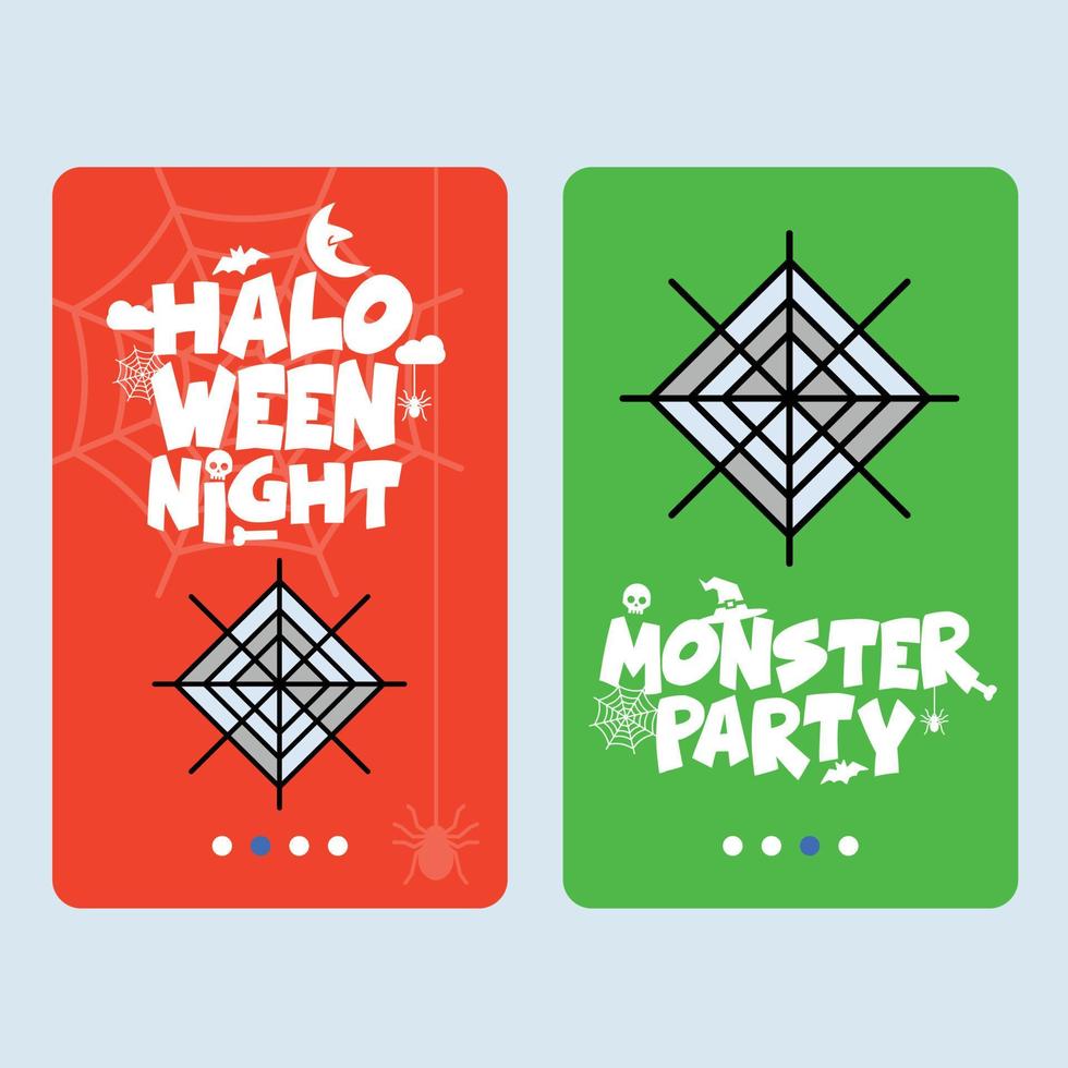 Happy Halloween invitation design with spider vector