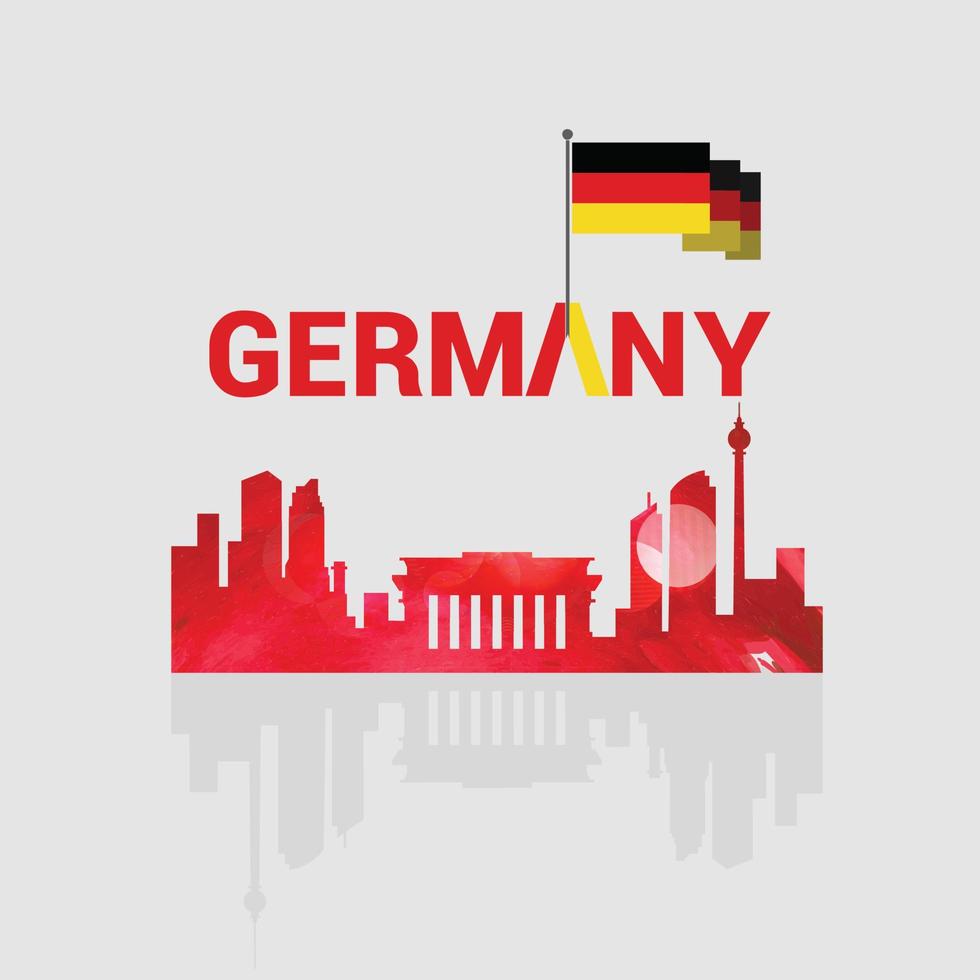 vector de diseño del día de la independencia de alemania