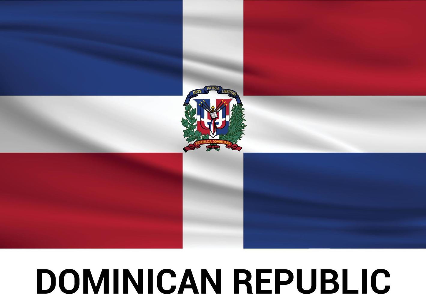 vector de diseño de bandera de república dominicana