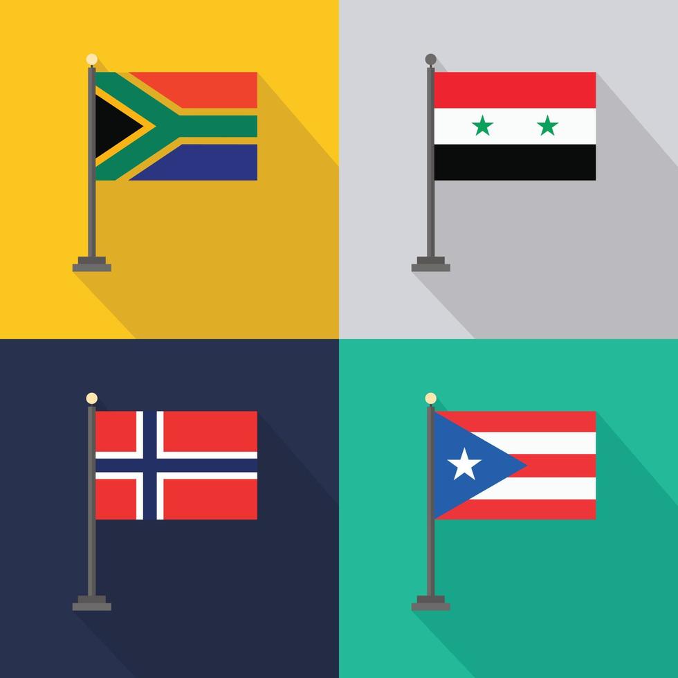 World country flags design vector