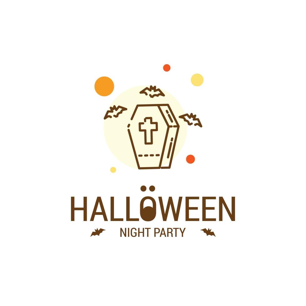 Happy Halloween design with typography and white background vector