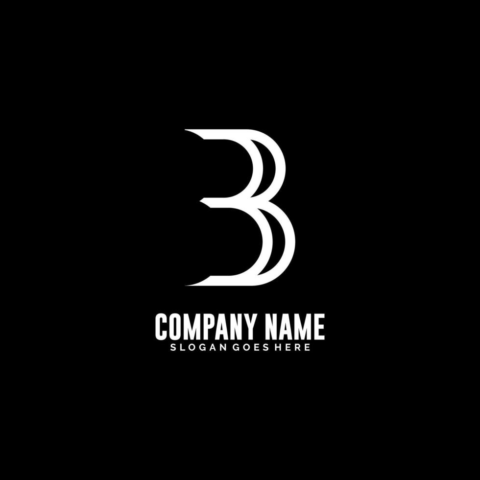 Modern initial BB logo letter simple and creative design concept vector