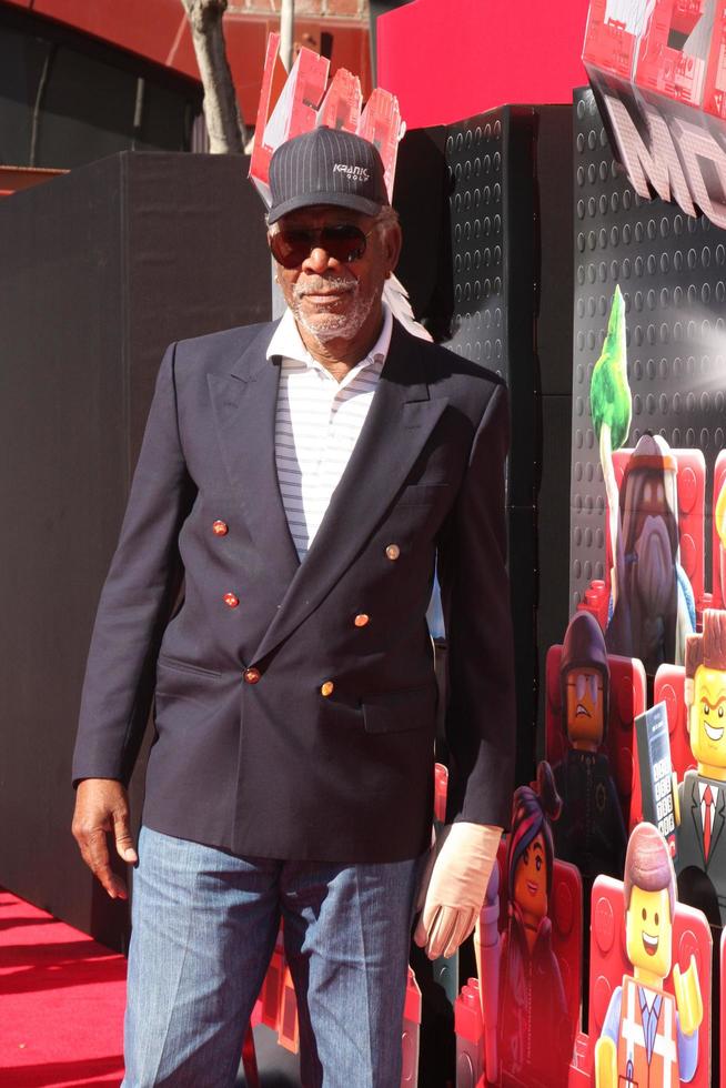 LOS ANGELES, FEB 1 - Morgan Freeman at the Lego Movie Premiere at Village Theater on February 1, 2014 in Westwood, CA photo