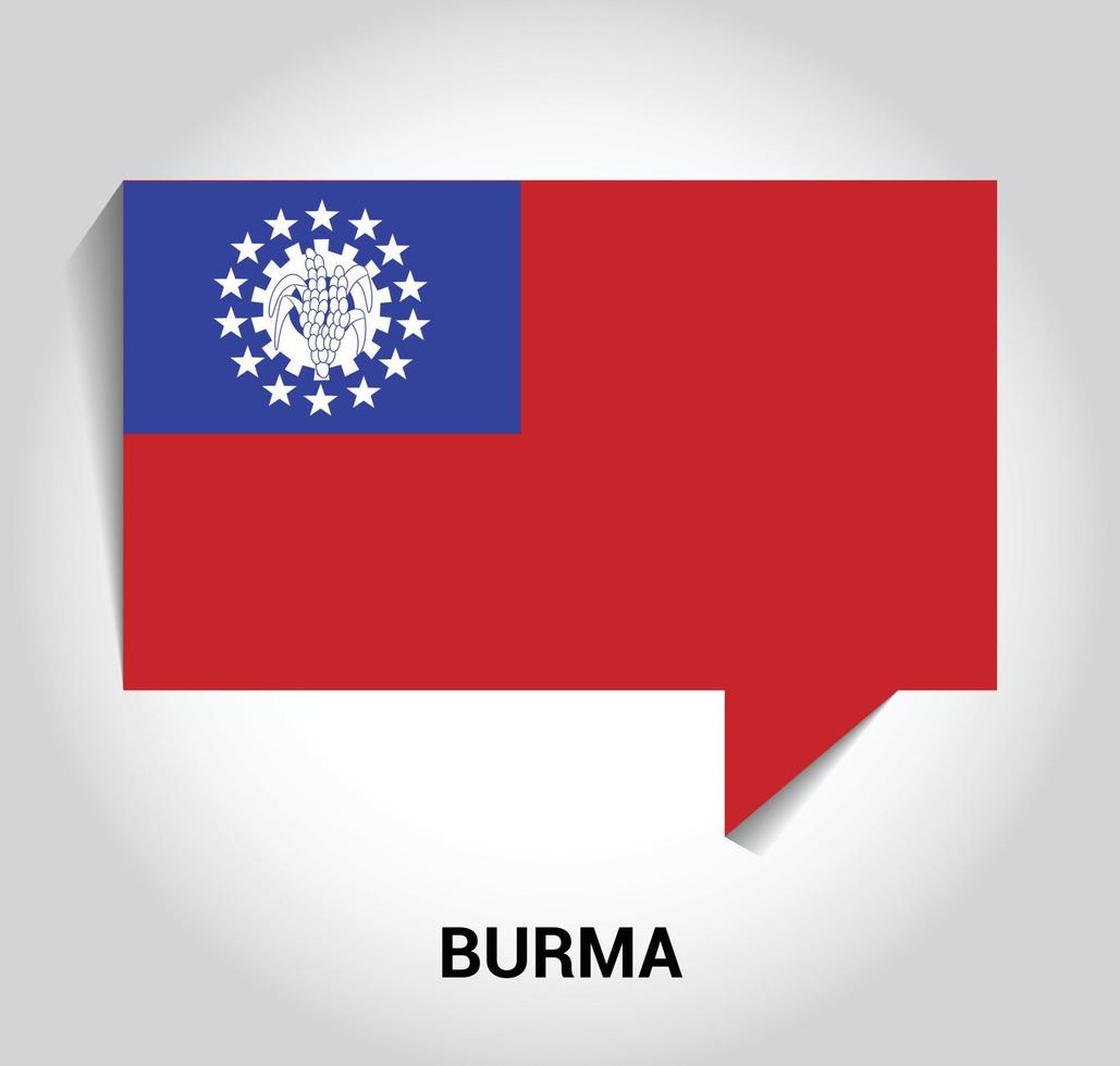 Burma flag design vector