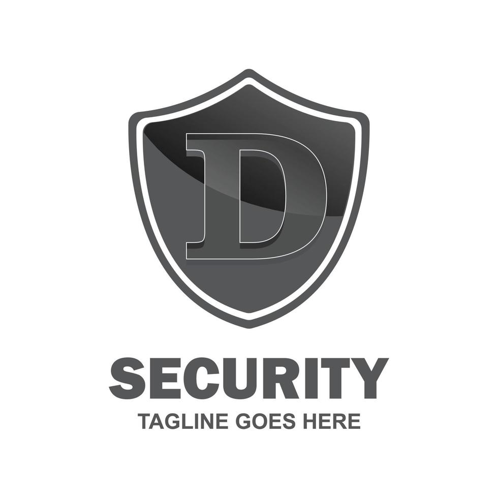 Alphabetical logo of security compnay and typography vector