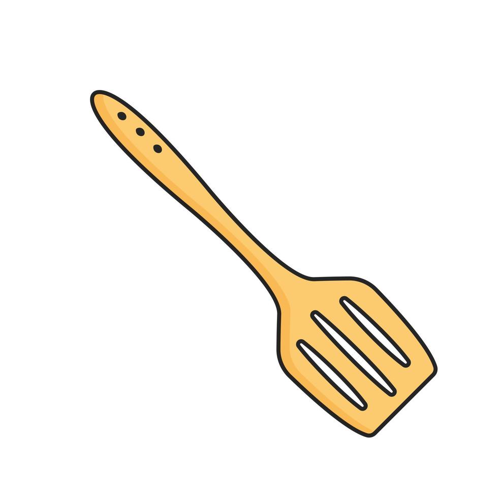 Spatula. Kitchenware element. Kitchen utensil and tool. Doodle style. vector