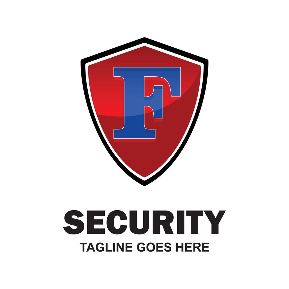 Alphabetical logo of security compnay and typography vector