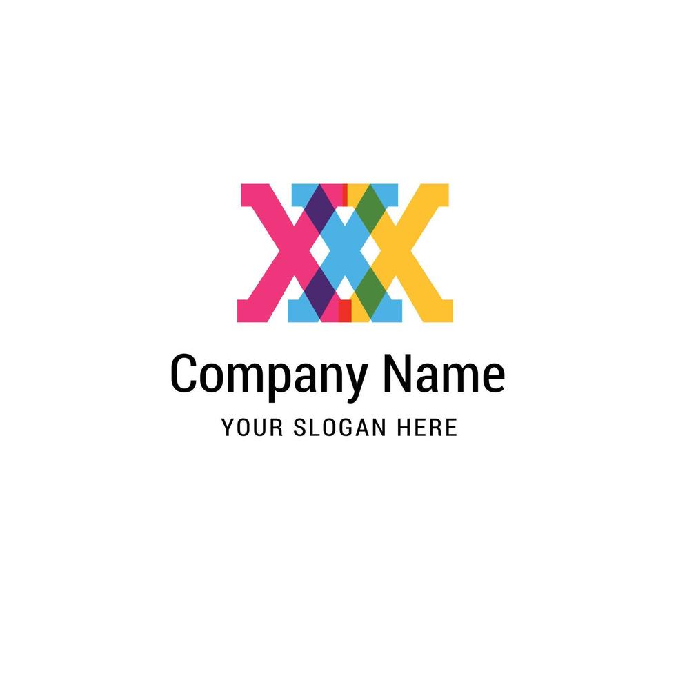 Alphabetical logo design with creative typography vector