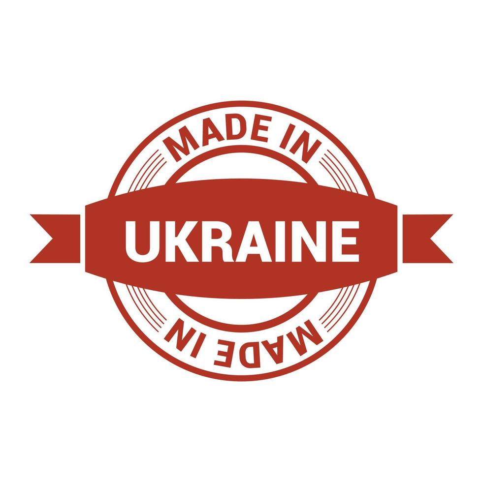 hecho en vector de diseño de sello de ucrania