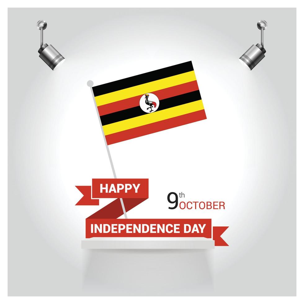 Uganda Independence day design vector