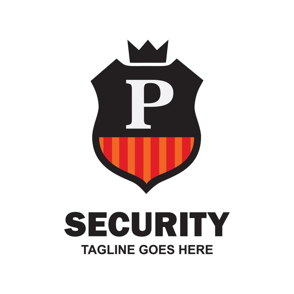 Alphabetical logo of security compnay and typography vector