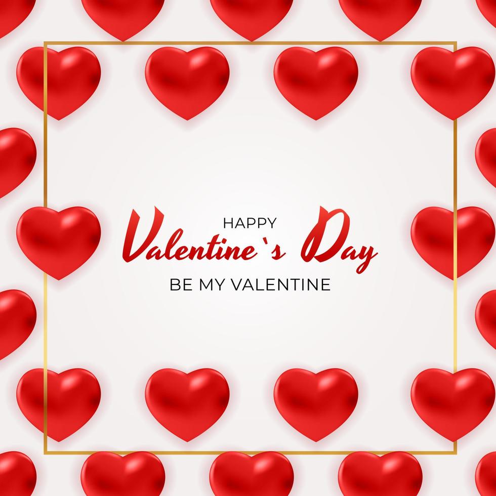 Happy Valentine's Day Card. Vector Illustration