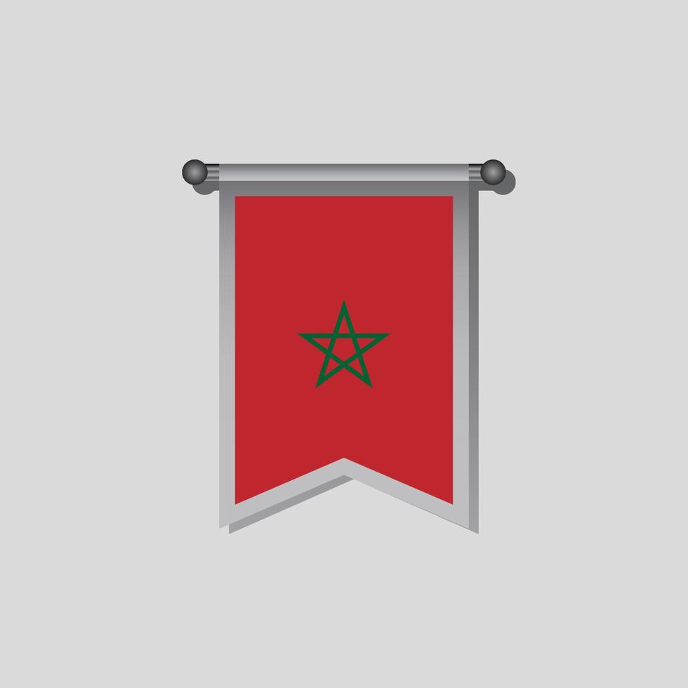 ilustración de la plantilla de la bandera de marruecos vector