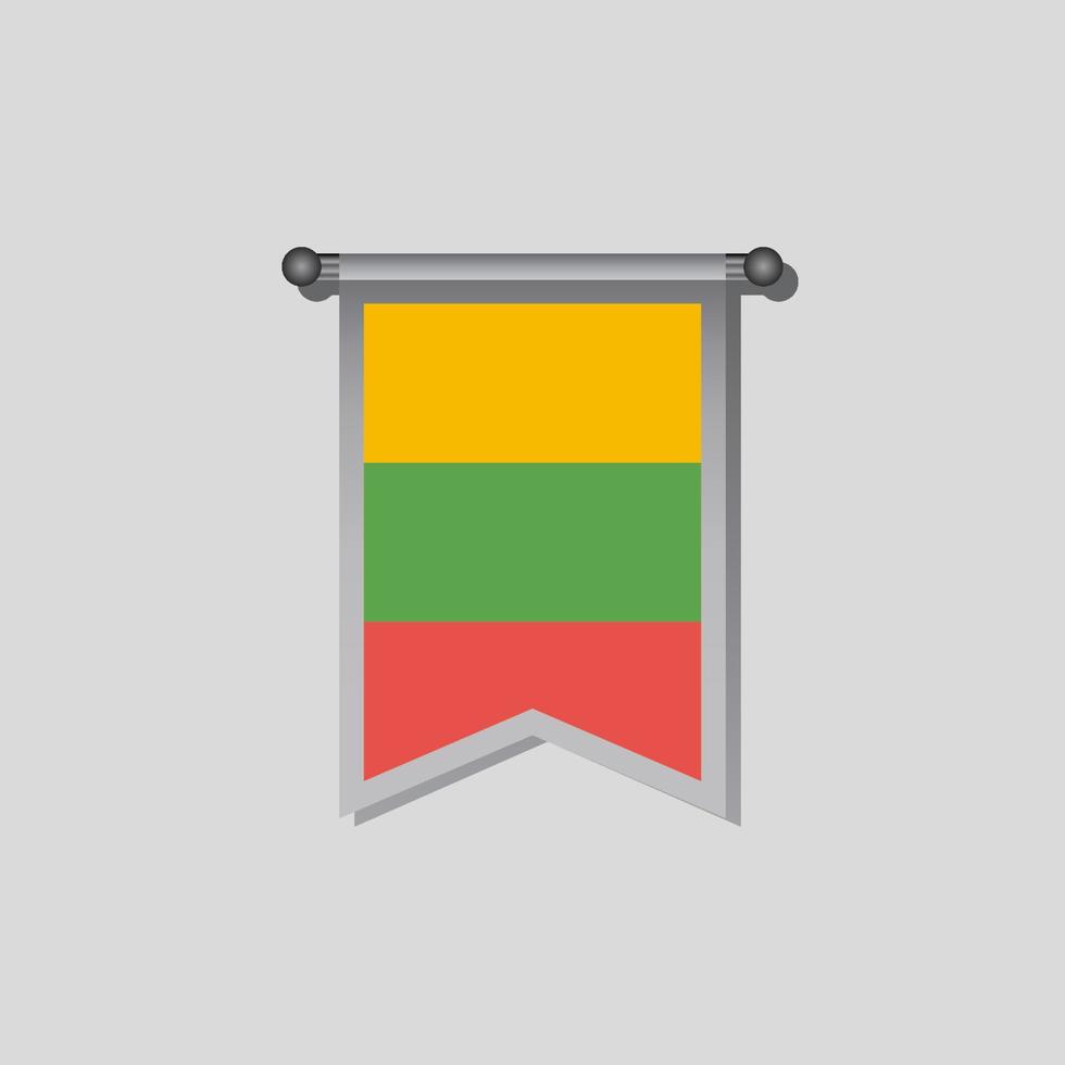 Illustration of Lithuania flag Template vector