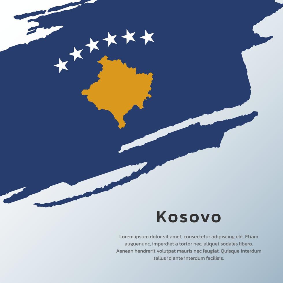 ilustración de la plantilla de la bandera de kosova vector