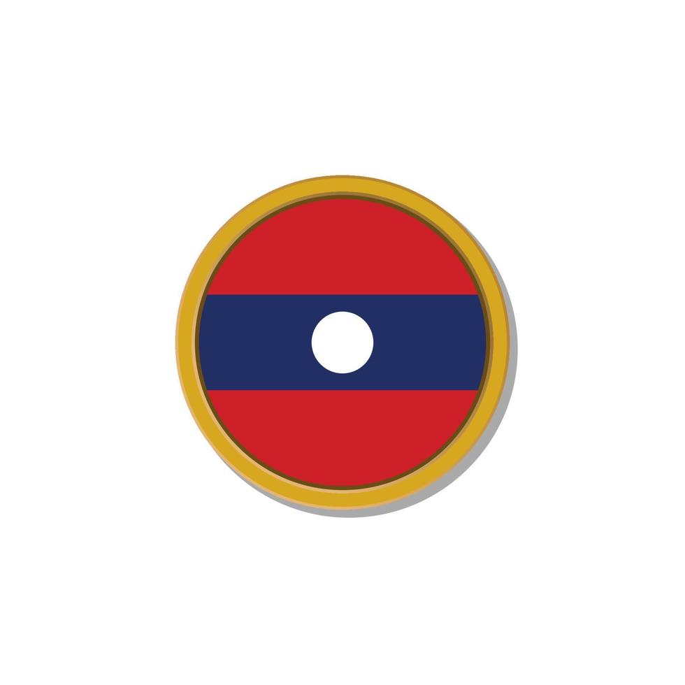 Illustration of Laos flag Template vector
