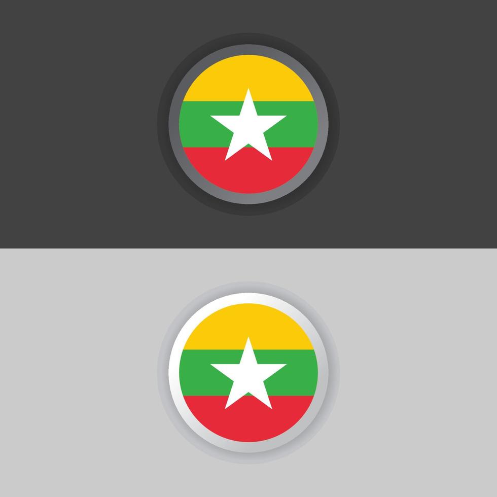 Illustration of Myanmar flag Template vector