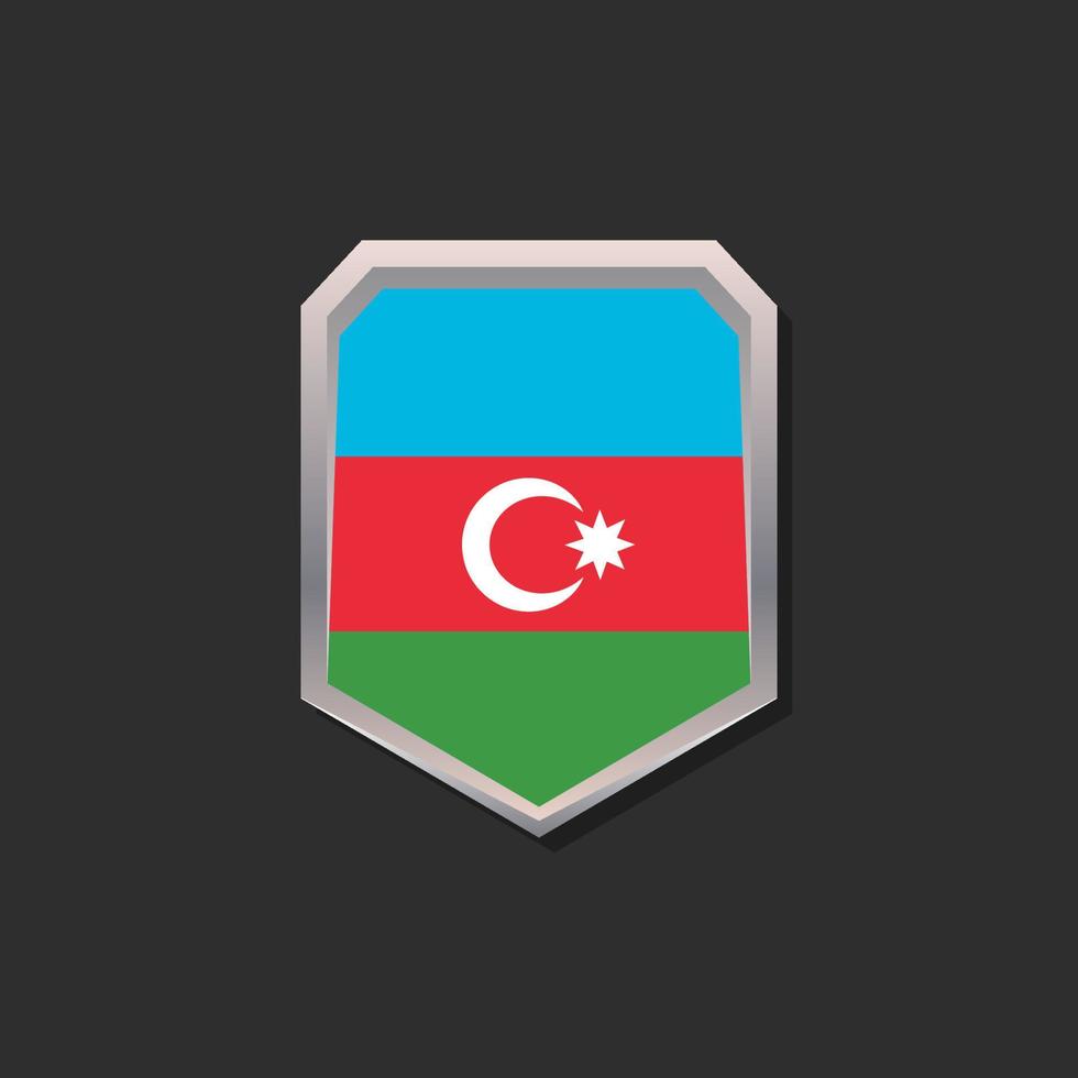 Illustration of Azerbaijan flag Template vector