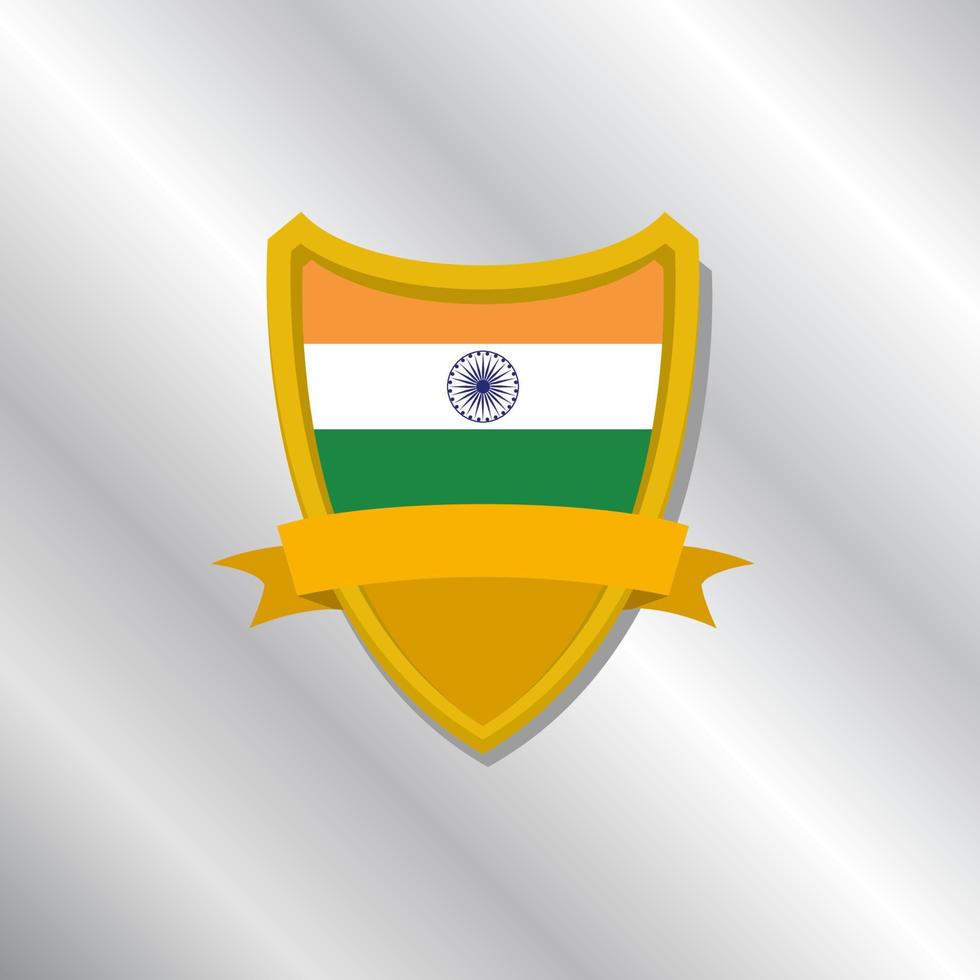 ilustración de la plantilla de la bandera india vector