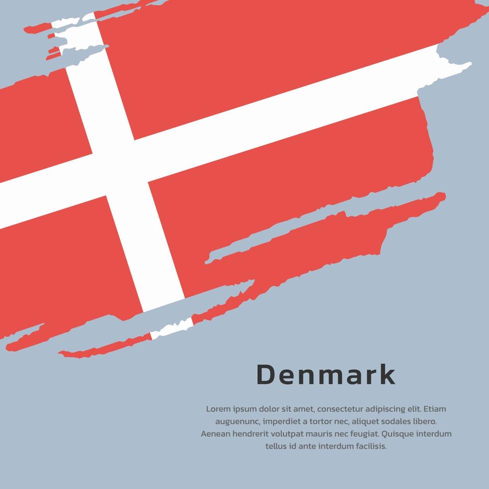 Illustration of Denmark flag Template vector